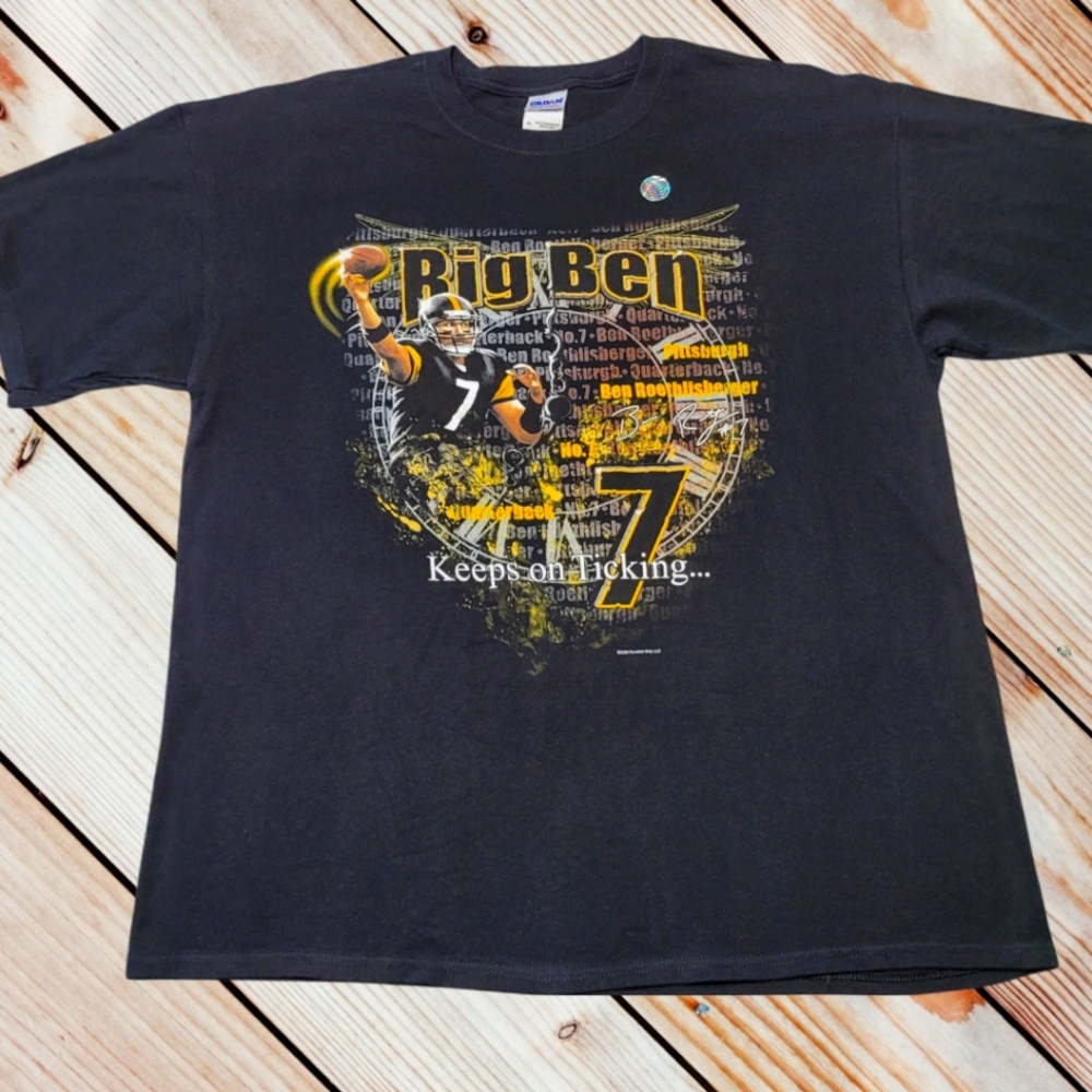 Men's Gildan Steelers Big Ben Keeps On Ticking T Shirt Sz xL NWOT